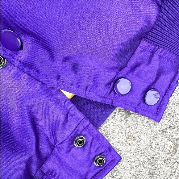 Vintage Los Angeles Lakers Starter Jacket Medium 90s Satin NBA Purple - Picture 6 of 8